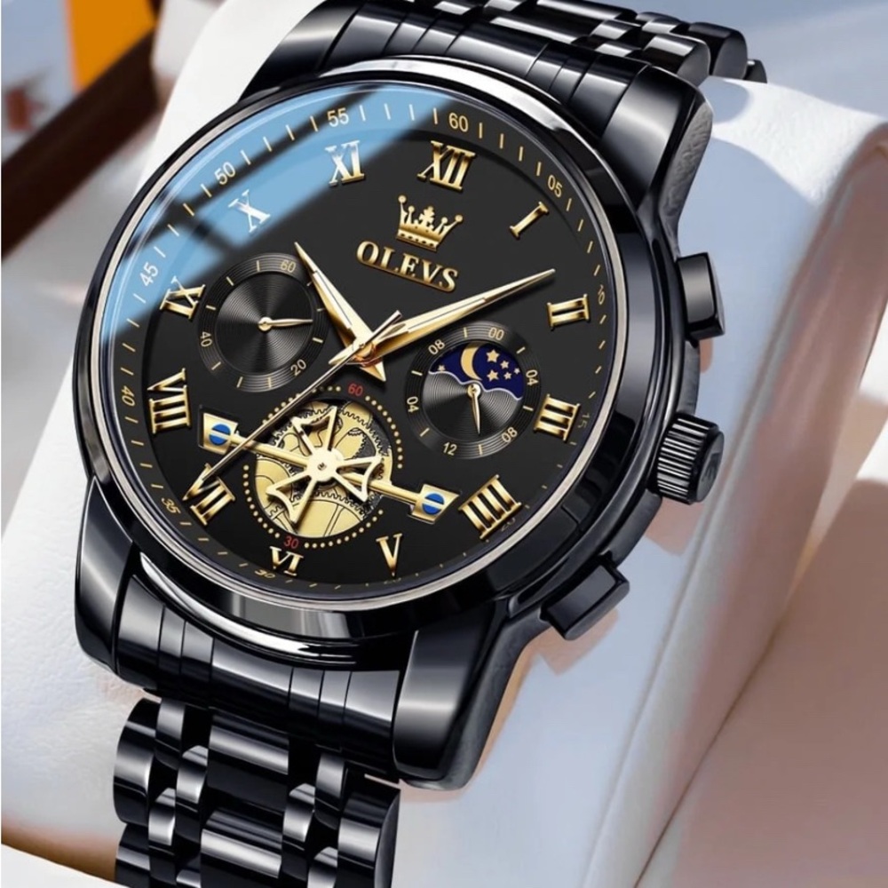 OLEVS Black Men's Watch